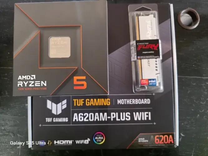 Kit Upgrade Gamer AM5 - Ryzen 5 7600 + ASUS TUF Gaming + DDR5 6000MHz