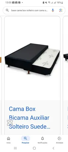Base box e cama auxiliar que puxa