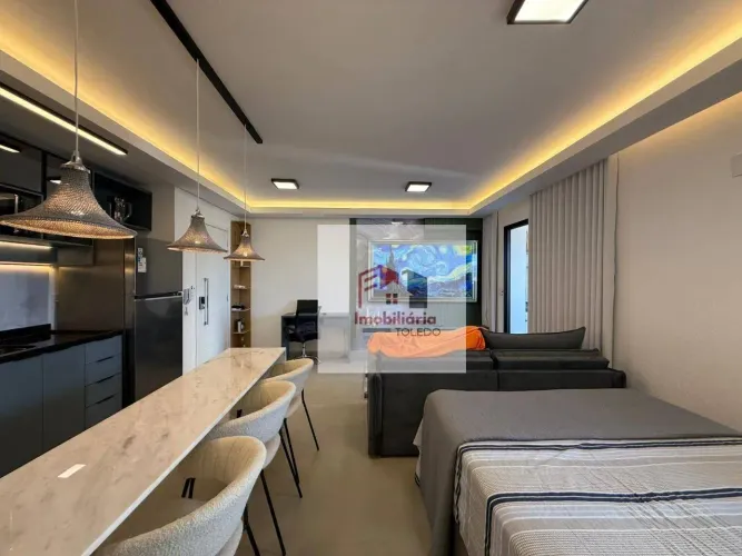 Apartamento Mobiliado com 1 dormitório para alugar, 47 m² por R$ 5400/mês - Parque Campoli