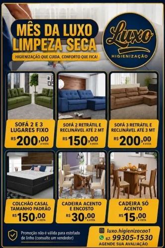 Lava sofá a seco Goiânia 