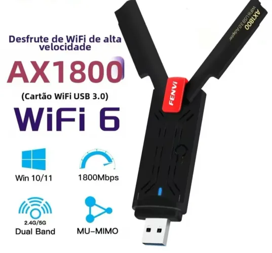 Adaptador Wi-Fi 6 ax1800 usb 3.0