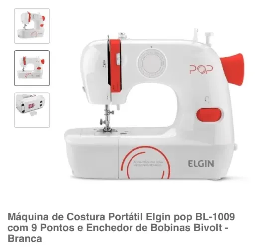 Máquina de Costura Portátil Elgin pop BL-1009 