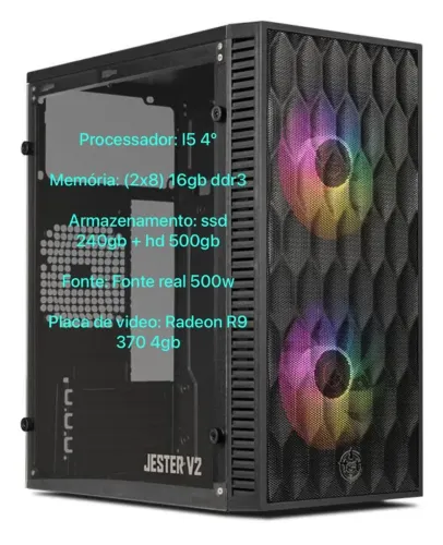 Pc gamer com placa de video e 16gb de ram