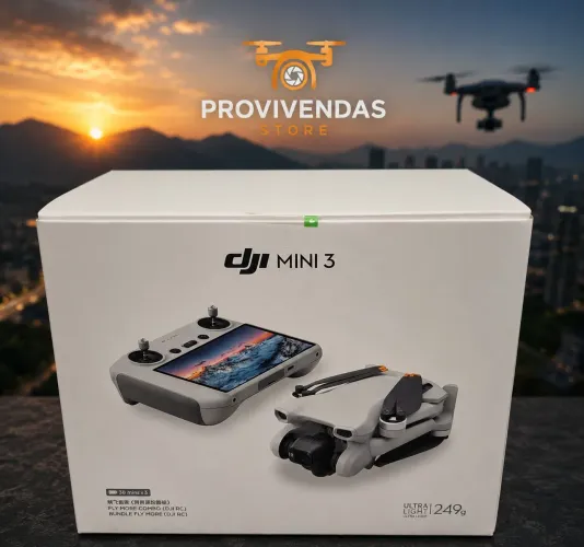 DJI Mini 3 Combo com Controle lacrado, DJI RC Tela Integrada Drone 4K Ultra Leve: