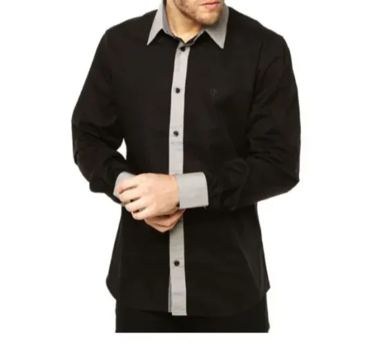 camisa forum manga longa preta p