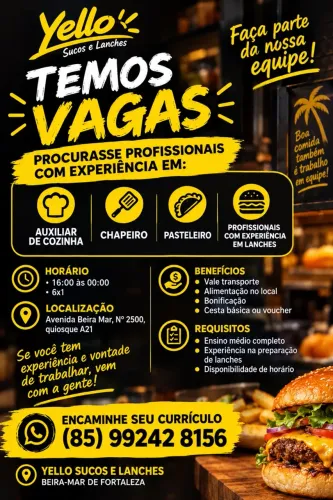 Vaga de emprego cozinha