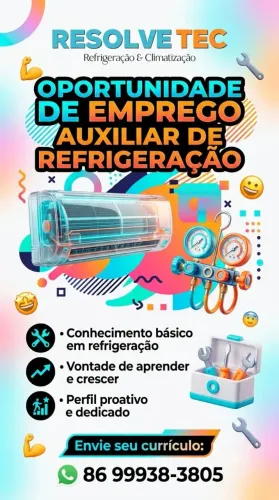 VAGA AUXILIAR DE REFRIGERAÇÃO