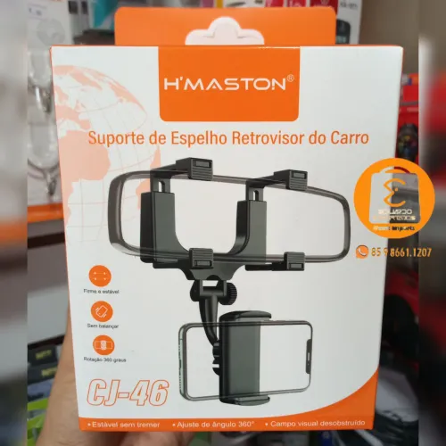Suporte pra Retrovisor / Espelho do Carro, Celular, Veicular Ajustável Rotação 360º 