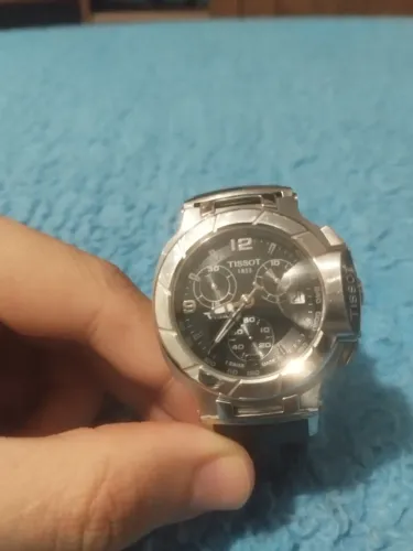 Relógio Tissot T-Race Feminino Original (Ref. T048.217) - Safira e Aço