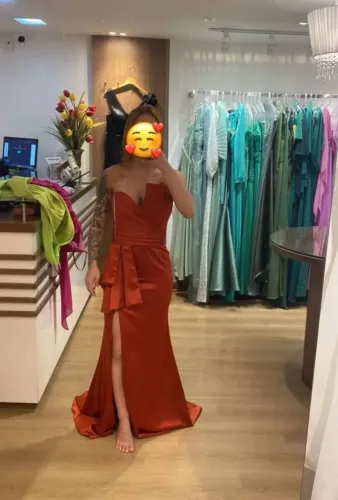 Vestido de festa terracota 36