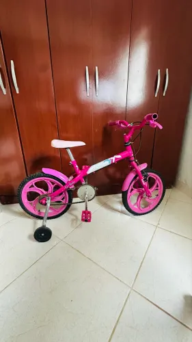 Bicicleta Infantil Aro 12 Menina com Rodinha 2 a 7 Anos