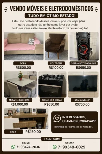 ? VOU VIAJAR PARA OUTRO ESTADO E NÃO POSSO LEVAR! Oportunidade - Preços Imperdíveis