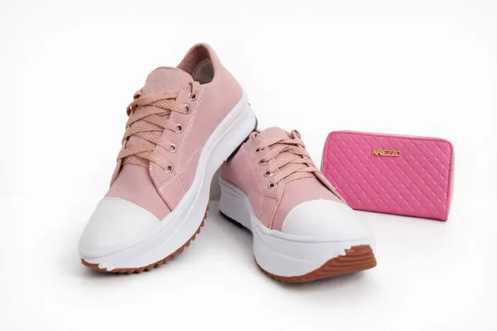 Kit Tênis & Carteira Feminina