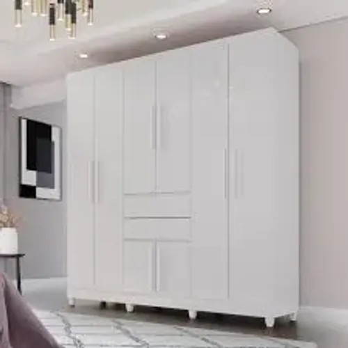 Guarda Roupa Master Top 8Pts 2Gvs Branco Neve Imop - Entrega Rápida! 