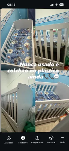 Berço americano nunca usado e vem com o colchão no plástico ainda.
