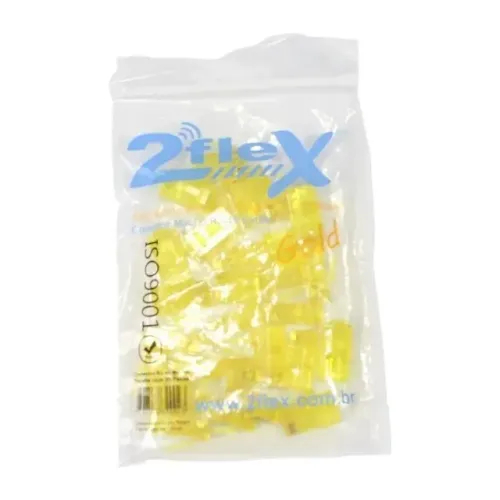 Conector Macho RJ45 Gold - 25 unidades na embalagem