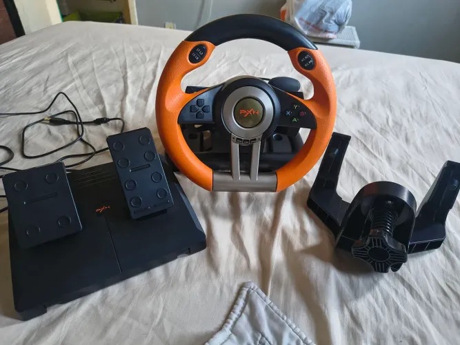Volante Gamer PXN V3 Pro com Câmbio e Pedais