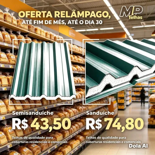 Telhas sanduíche e semi sanduíche