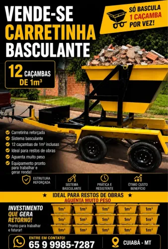 Carretinha e mini caçambas 