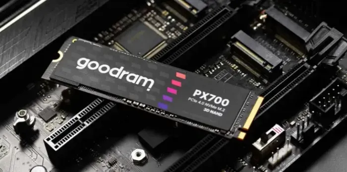 1TB Goodram PX700 SSD SSDPR-PX700-01T-80 M2 7.400 MB/s para leitura e 6.500 MB/s escrita