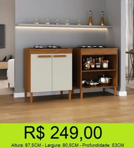 Balcão cooktop para 5 bocas - Parcelamos sem juros