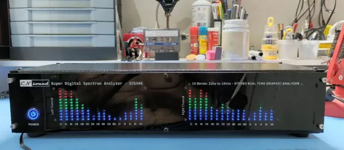 Analisador de Áudio com LEDs em 3 Cores! VU Meter Digital!