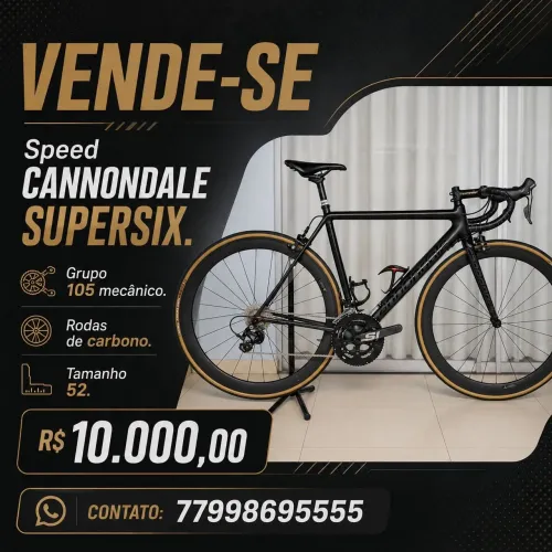 Bicicleta speed cannondale supersix carbono