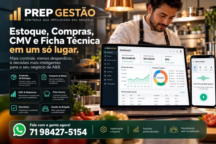 Gestão para bares e restaurantes