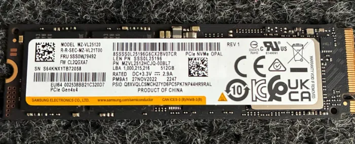 Ssd NVMe Samsung pm9a1 - 980 PRO