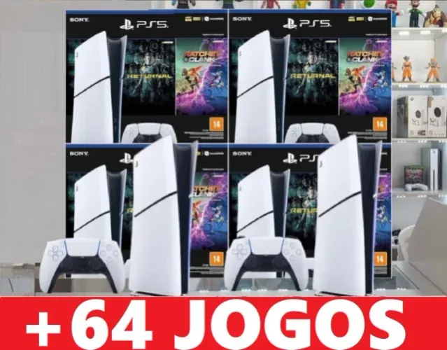 PLAYSTATION 5 SLIM DlGlTAL COM 74 JOGOS + O6 MESES GARANTIA ( LOJA FISICA )