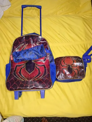 Mochila Escolar Carrinho Homem Aranha 