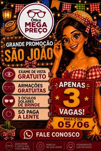 Vamos fazer os óculos com o mega preço de Sao joao