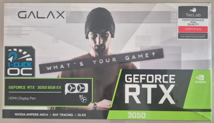 Placa de vídeo GEFORCE RTX 3050 6GB EX