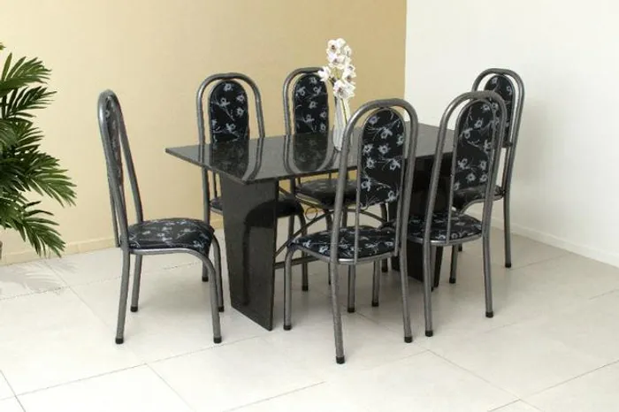 Lindo conjunto Mesa 06 cadeiras verde ubatuba = Entrega é grátis !
