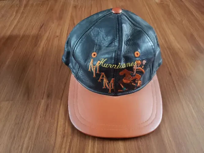 Bone futebol Americano universitário Miami Hurricanes de couro original - entrego