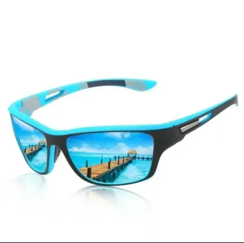 Óculos de sol, esporte, corrida, com UV400, polarizado, Azul, vermelho, verde e preto