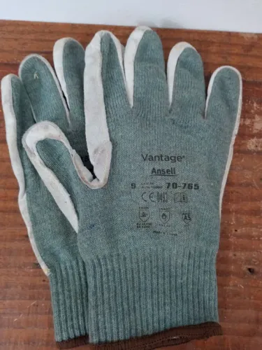 Luva Corte Ref Couro Aramida Nylon En388 4444d Ansell Vantage 70-765 9//