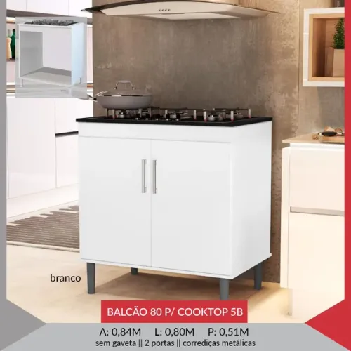 Balcão para Cooktop 5 bocas