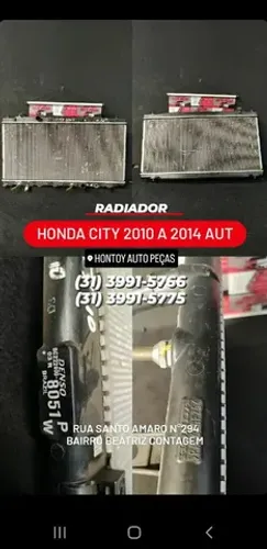 Radiador Honda City 2009 a 2014 Automático
