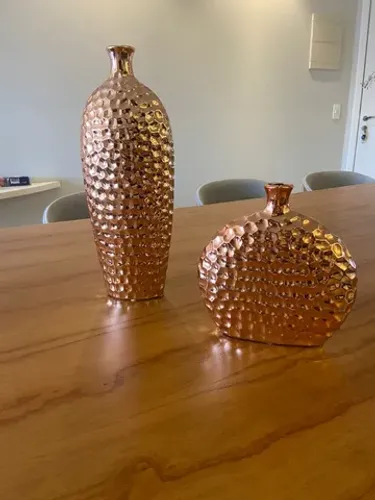 Conjunto de garrafas decoradas Rose Gold
