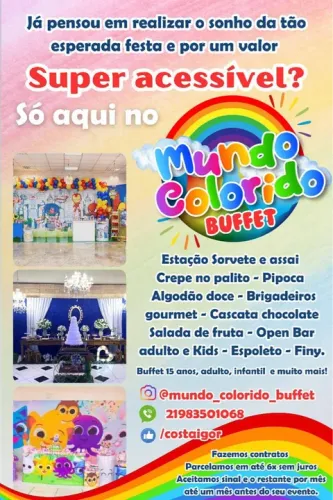 Buffet completo com decoração 