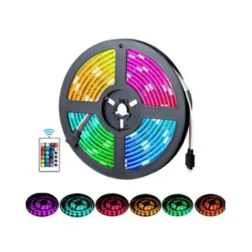 Fita de Led RGB 5050 5M Lehmox LEY-5050 16 Cores Controladora + Controle - WZetta