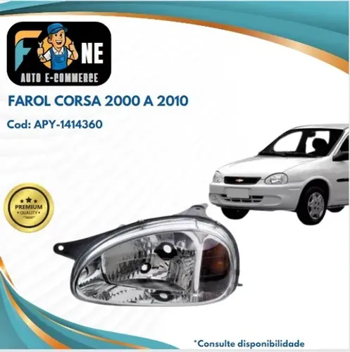 Farol Corsa 2000 A 2010 Foco Simples Com Pisca