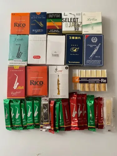 Palhetas para sax alto / soprano / tenor - Vandoren, La Voz, Gonzalez, Rico, etc.