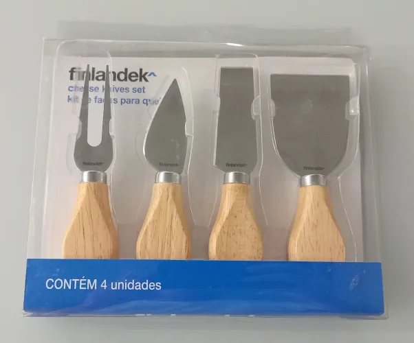Conjunto Para Queijos 4 Peças Finlandek