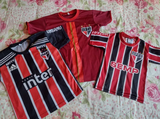 3 Camisetas São Paulo Futebol Clube - Infantil