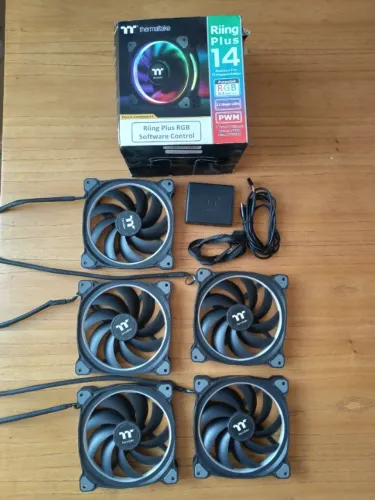 5x Fan Thermaltake Riing Plus 14 RGB Radiator Fan Premium Edition (CL-F057-PL14SW-A)