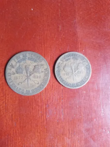 Moeda de 1000 e 500 Reis de 1922