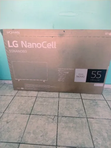 Tv LG nanocell 55 polegadas nova com a tela quebrada ao transportar 