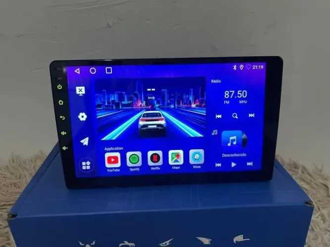 Central Multimídia 9P Android 4ram 64g carplay Netflix wifi Waze YouTube universal 
